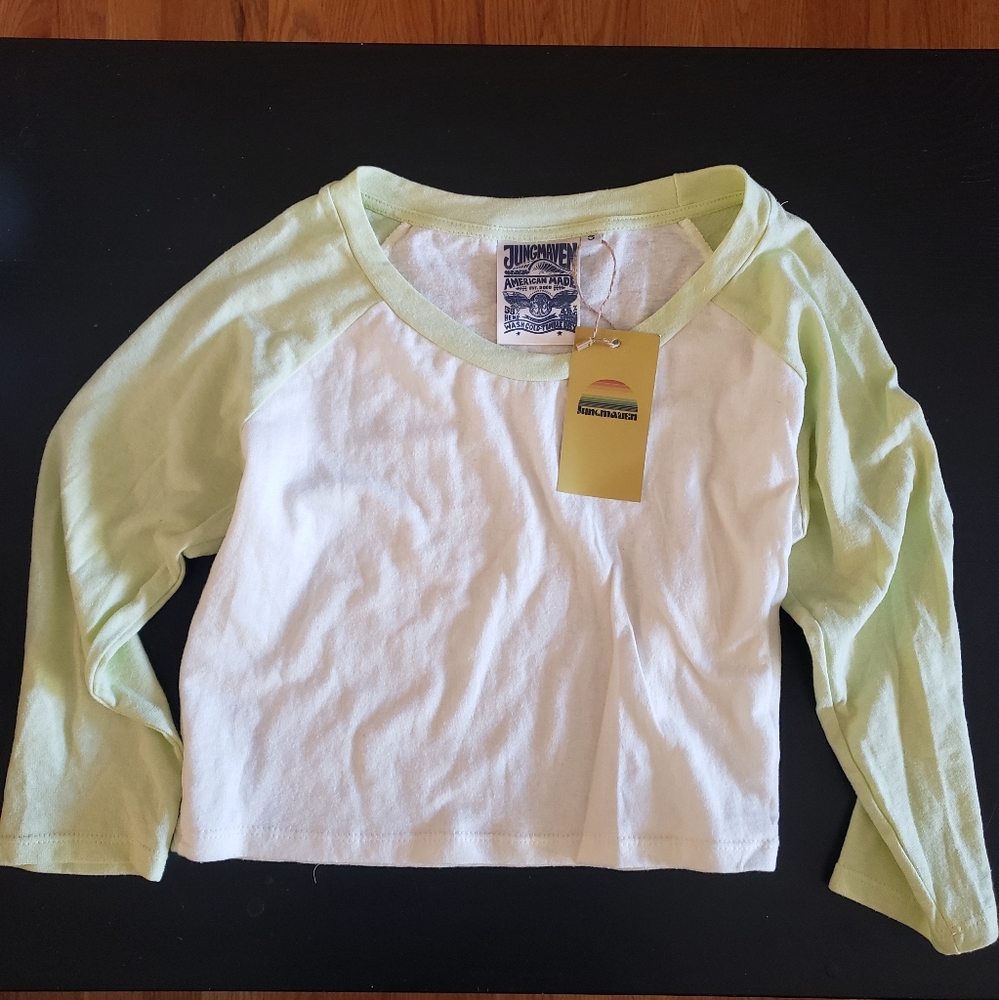 Jungmaven Crop Top Raglan Women Small hemp shirt - Relisted